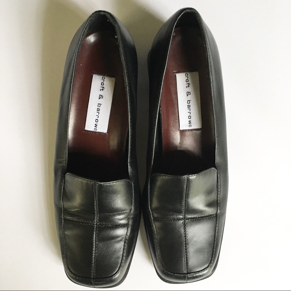 Croft & Barrow Leather Loafers Black Size 6 - Picture 2 of 13